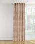 Dark color custom curtains in three different pattern for bedroom window and door
